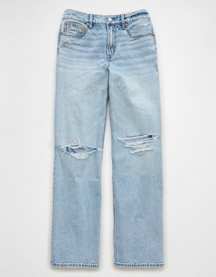 AE Strigid Ripped High-Waisted Stovepipe Jean