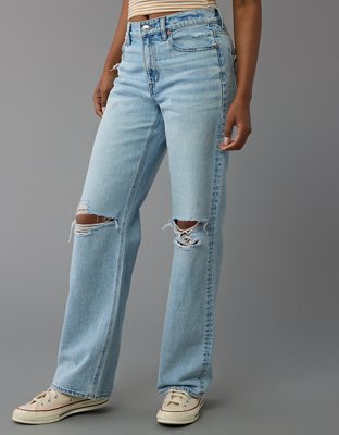 AE Strigid High-Waisted Stovepipe Ripped Jean