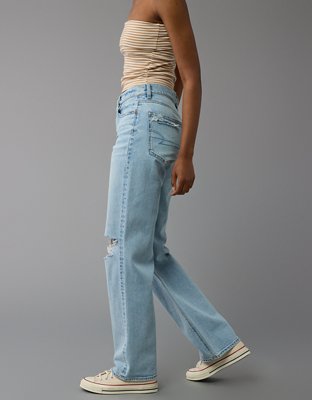 AE Strigid High-Waisted Stovepipe Ripped Jean