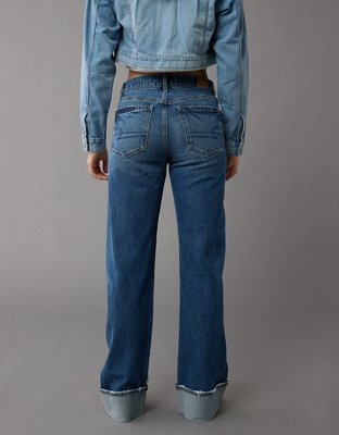 AE Stretch High-Waisted Stovepipe Cuffed Jean