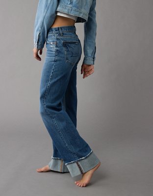 AE Stretch High-Waisted Stovepipe Cuffed Jean