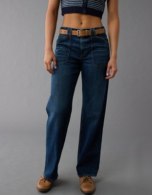 AE Stretch High-Waisted Stovepipe Utility Jean