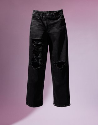 Женские джинсы American Eagle Coco Gauff x AE Stretch High-Waisted Crossover Stovepipe Jean — фото 3