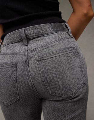 AE Stretch Snake Print High-Waisted Stovepipe Jean