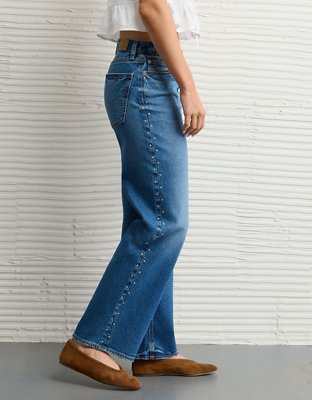 AE Stretch Studded High-Waisted Stovepipe Jean