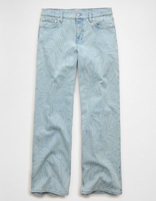 AE Stretch High-Waisted Laser Print Stovepipe Jean