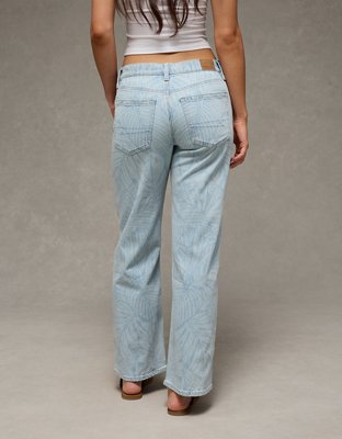 AE Stretch High-Waisted Laser Print Stovepipe Jean