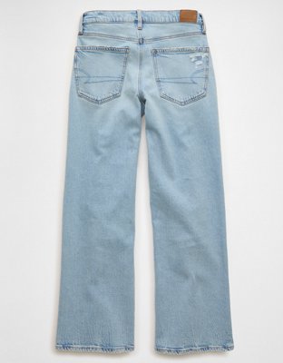 AE Stretch High-Waisted Stovepipe Jean con Aplicaciones de Mariposas