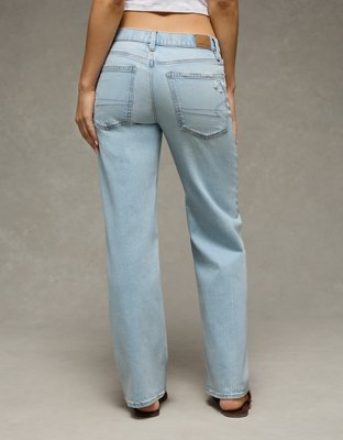AE Stretch Butterfly Appliqué High-Waisted Stovepipe Jean