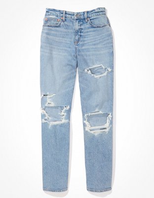 Женские джинсы American Eagle AE Stretch Ripped Curvy '90s Straight Jean — фото 3