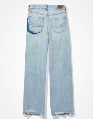 Женские джинсы American Eagle AE Strigid Ripped Curvy Super High-Waisted Baggy Wide-Leg Jean — фото 4