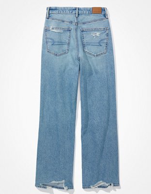 Женские джинсы American Eagle AE Stretch Curvy Super High-Waisted Baggy Straight Jean — фото 4