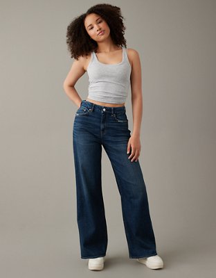 Women's Mid Rise Ultra Wide Leg Jean, Women's Clearance