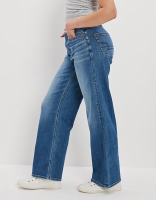 AE Stretch Super High-Waisted Ankle Straight Jean