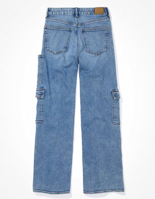 AE Curvy Super High-Waisted Baggy Wide-Leg Cargo Jean