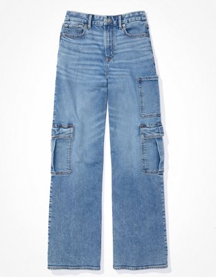 AE Curvy Super High-Waisted Baggy Wide-Leg Cargo Jean