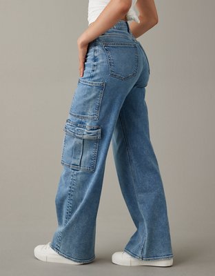 Women's Work Clothes Straight Tube High Waist Wide Leg Vintage Daddy Jeans  Pants