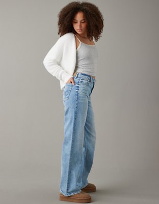 Женские джинсы American Eagle AE Strigid Curvy Embellished Super High-Waisted Baggy Straight Jean — фото 3