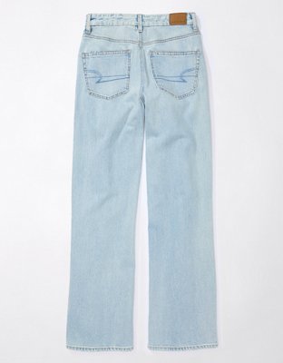 AE Strigid Curvy Super High-Waisted Ripped Baggy Straight Jean