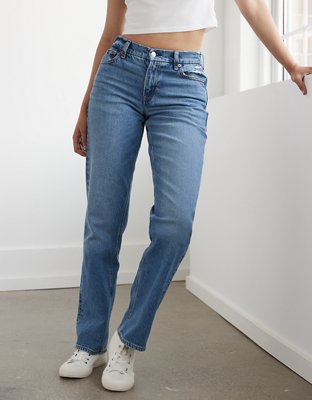 AE x The Ziegler Relaxed Jean Curvy Stretch Straight Sisters High-Waisted