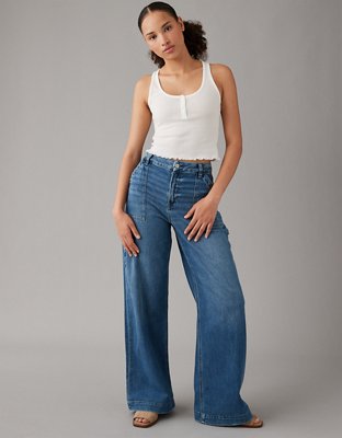 AE Curvy Super High-Waisted Baggy Wide-Leg Jean