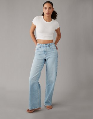 AE Strigid Curvy Super High-Waisted Baggy Straight Jean
