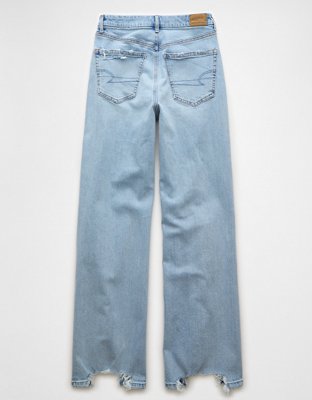 AE Strigid Curvy Ripped Super High-Waisted Baggy Straight Jean