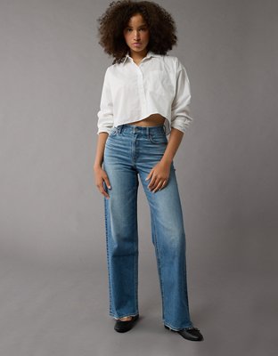 AE Strigid Curvy Super High-Waisted Baggy Straight Jean