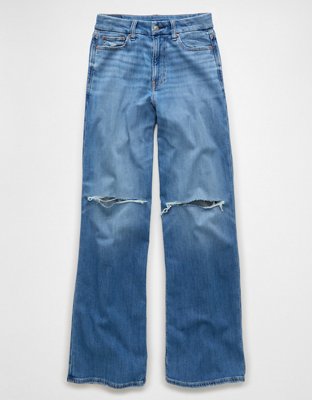AE Dreamy Drape Stretch Curvy Super High-Waisted Baggy Wide-Leg Jean