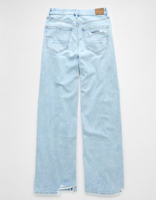 AE Dreamy Drape Stretch Curvy Super High-Waisted Baggy Wide-Leg Jean