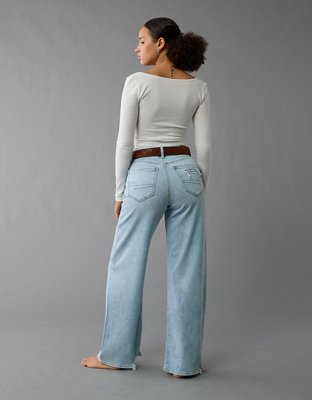 AE Dreamy Drape Stretch Curvy Super High-Waisted Baggy Wide-Leg Jean