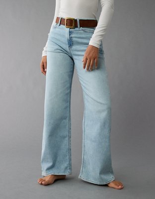 AE Dreamy Drape Stretch Curvy Super High-Waisted Baggy Wide-Leg Jean