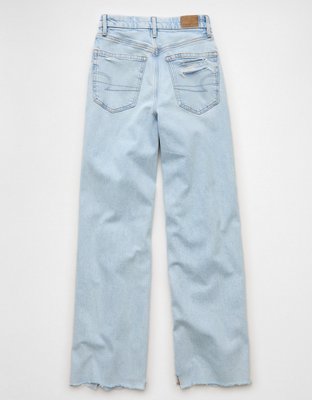 AE Strigid Curvy Ripped Super High-Waisted Baggy Straight Jean