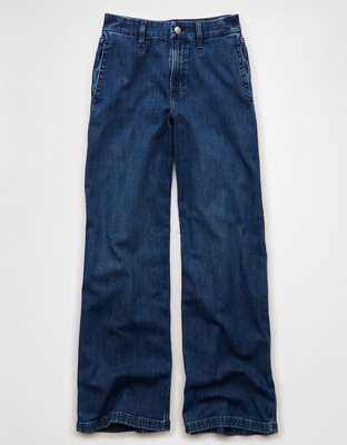 AE Dreamy Drape Stretch Curvy Super High-Waisted Baggy Wide-Leg Jean