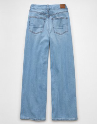 AE Dreamy Drape Stretch Curvy Super High-Waisted Baggy Wide-Leg Jean