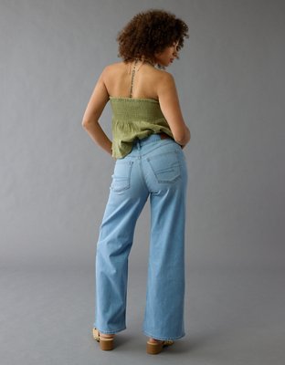 Jean ample à jambe large à taille très haute en rondeur et extensible Dreamy Drape AE