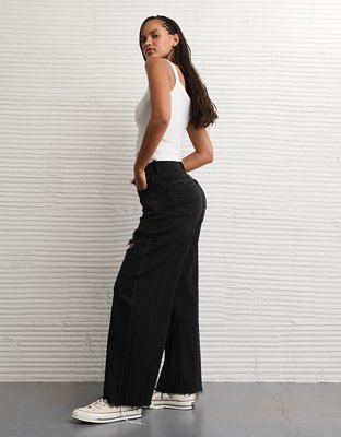 AE Dreamy Drape Stretch Curvy Super High-Waisted Baggy Wide-Leg Jean