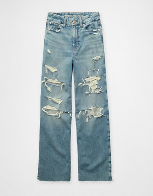 AE Dreamy Drape Stretch Curvy Super High-Waisted Baggy Wide-Leg Jean