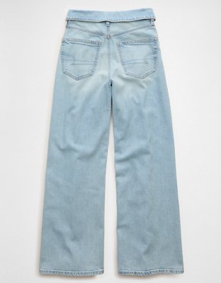 AE Dreamy Drape Stretch Curvy Super High-Waisted Baggy Wide-Leg Jean