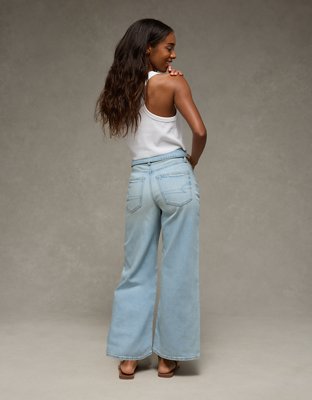 AE Dreamy Drape Stretch Curvy Super High-Waisted Baggy Wide-Leg Jean