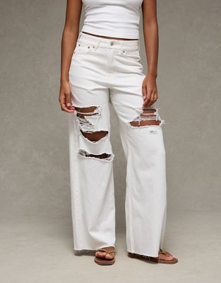 AE Dreamy Drape Strigid Curvy Super High-Waisted Baggy Wide-Leg Jean