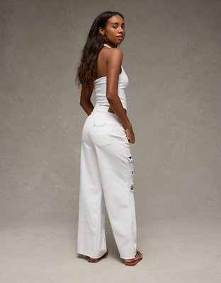 AE Dreamy Drape Strigid Curvy Super High-Waisted Baggy Wide-Leg Jean