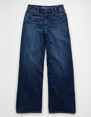 AE Dreamy Drape Stretch Curvy Super High-Waisted Baggy Wide-Leg Jean