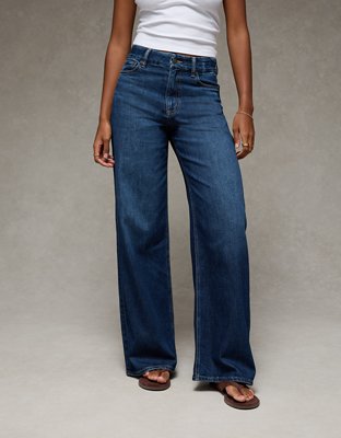 AE Dreamy Drape Stretch Curvy Super High-Waisted Baggy Wide-Leg Jean
