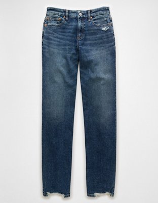 Jean droit à taille haute tout en rondeur extensible AE