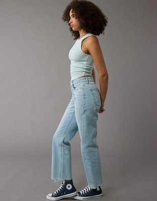 AE Stretch Curvy High-Waisted Straight Jean