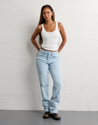 american eagle cigarette jeans AE77 Premium Jean Unisex Light Wash 27 AE77 Premium Cigarette Jean Unisex