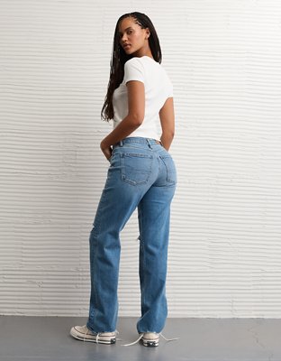 AE Stretch Curvy Ripped Straight Jean