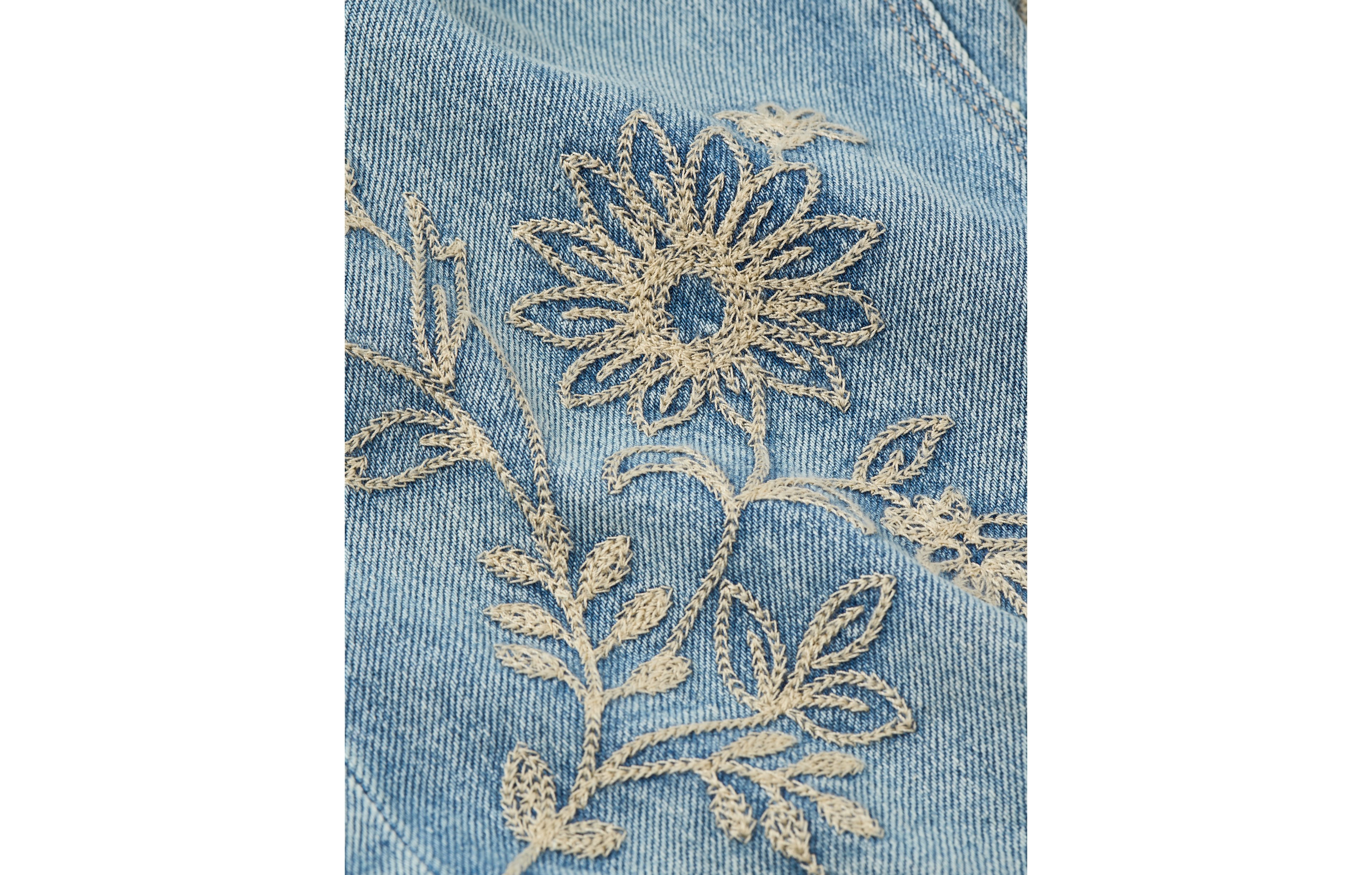 AE Curvy High-Waisted Embroidered Straight Jean