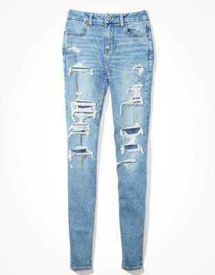 light wash jeans ripped